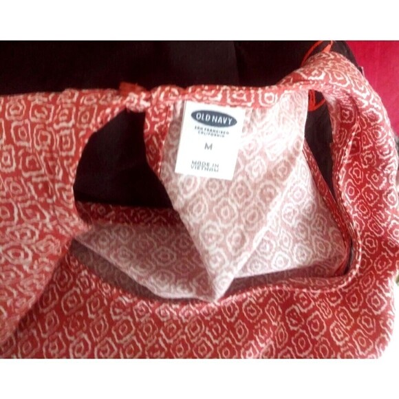 Old Navy Women Size Medium Dress SL Woven Swing Warm Combo Dress Keyhole Back - Picture 6 of 6